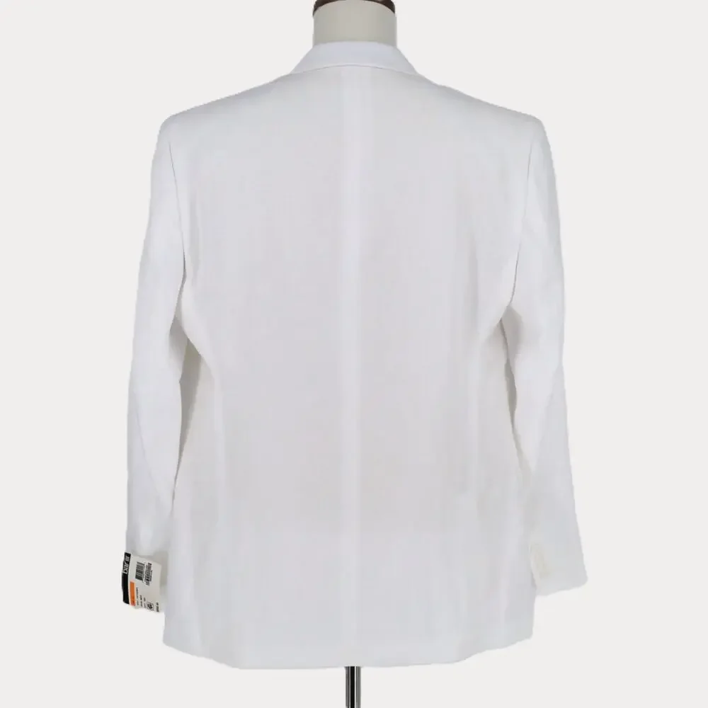Bar III Men's White Linen Summer Casual Slim-Fit Formal Suit Jacket Size 44L